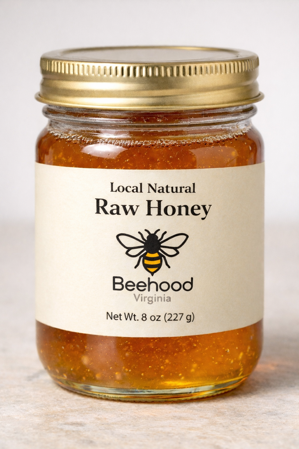 Local Natural Raw Honey - Beehood Virginia - 8 Oz
